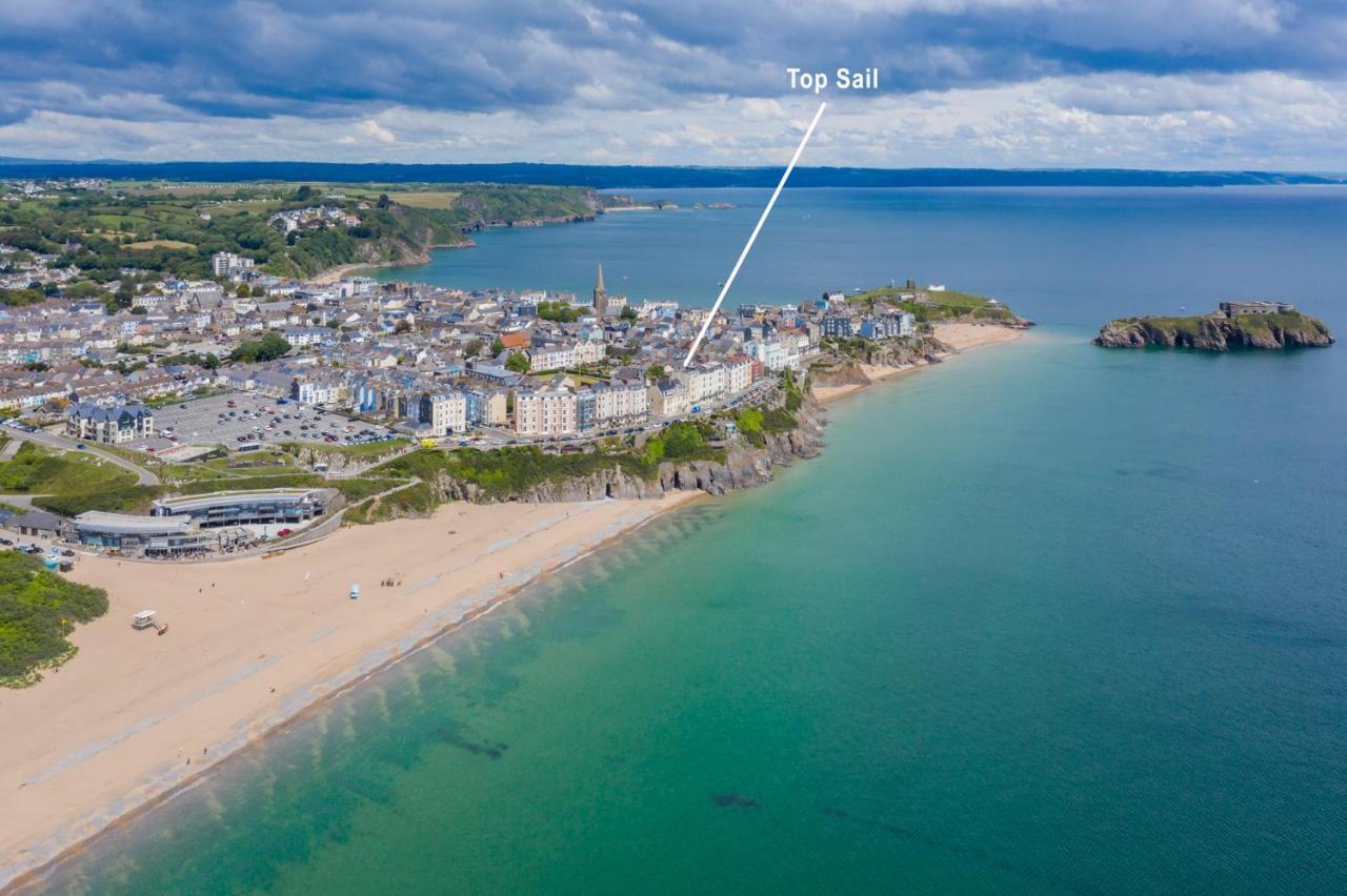 Top Sail - Beautiful Apartment, Minutes Walk To Beach And Town Centre Tenby Exterior foto